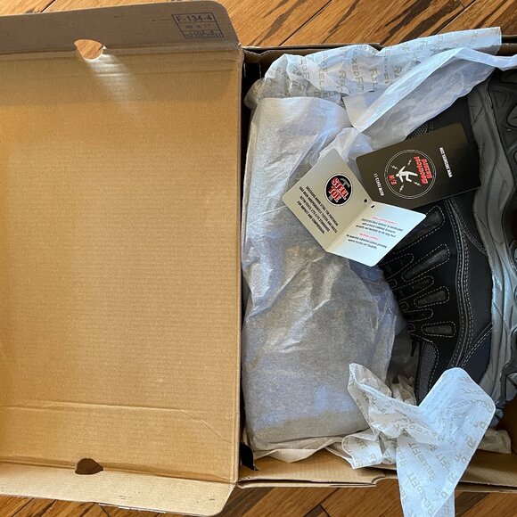 New with Tags - Skechers Work Steel Toe Sneaker Cankton Black Men's Size 12 - Picture 2 of 9